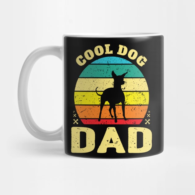 Retro Cool Miniature Pinscher Dog Dad by pa2rok